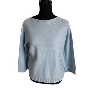 #181 FORTE Cashmere Pale Blue Sweater